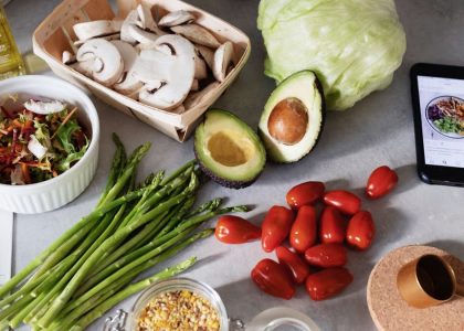 A fresh selection of vegetables and ingredients for preparing a nutritious meal.